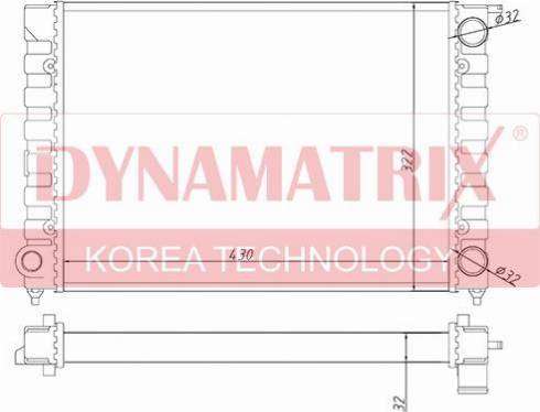 Dynamatrix DR651811 - Radiators, Motora dzesēšanas sistēma autodraugiem.lv