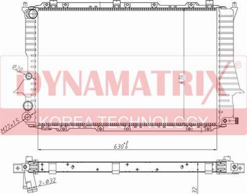 Dynamatrix DR60457 - Radiators, Motora dzesēšanas sistēma autodraugiem.lv