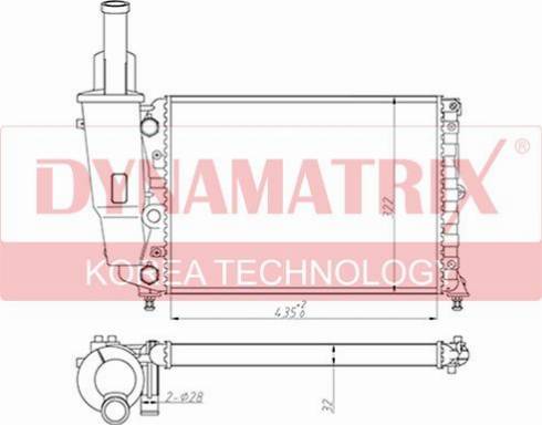 Dynamatrix DR61856 - Radiators, Motora dzesēšanas sistēma autodraugiem.lv