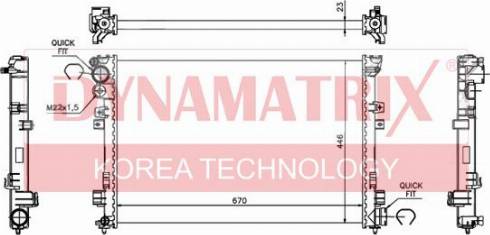 Dynamatrix DR61875A - Radiators, Motora dzesēšanas sistēma autodraugiem.lv