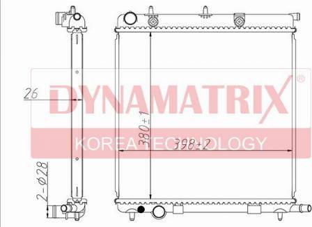 Dynamatrix DR61284 - Radiators, Motora dzesēšanas sistēma autodraugiem.lv