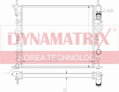 Dynamatrix DR639371 - Radiators, Motora dzesēšanas sistēma autodraugiem.lv