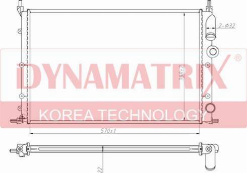 Dynamatrix DR63925 - Radiators, Motora dzesēšanas sistēma autodraugiem.lv