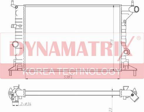 Dynamatrix DR630681 - Radiators, Motora dzesēšanas sistēma autodraugiem.lv