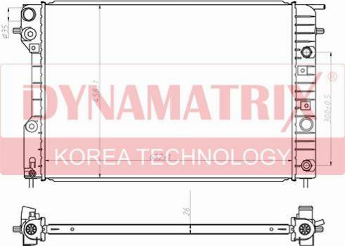 Dynamatrix DR63072A - Radiators, Motora dzesēšanas sistēma autodraugiem.lv