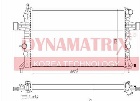 Dynamatrix DR63249 - Radiators, Motora dzesēšanas sistēma autodraugiem.lv