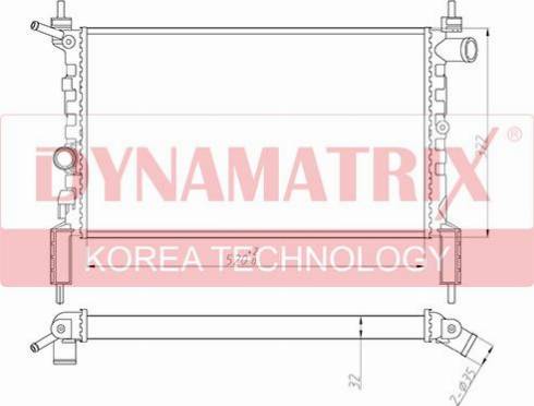 Dynamatrix DR632761 - Radiators, Motora dzesēšanas sistēma autodraugiem.lv