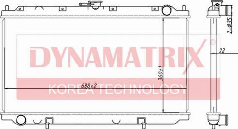 Dynamatrix DR62923A - Radiators, Motora dzesēšanas sistēma autodraugiem.lv