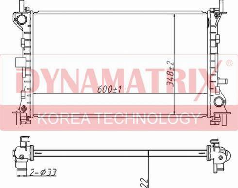 Dynamatrix DR62052 - Radiators, Motora dzesēšanas sistēma autodraugiem.lv