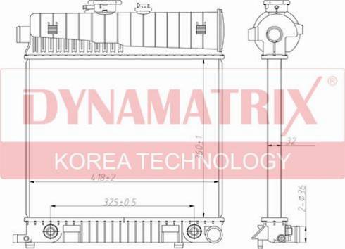 Dynamatrix DR62708A - Radiators, Motora dzesēšanas sistēma autodraugiem.lv