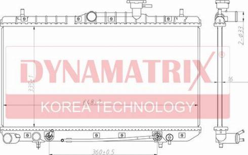 Dynamatrix DR67023 - Radiators, Motora dzesēšanas sistēma autodraugiem.lv