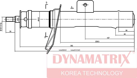 Dynamatrix DSA633838 - Amortizators autodraugiem.lv