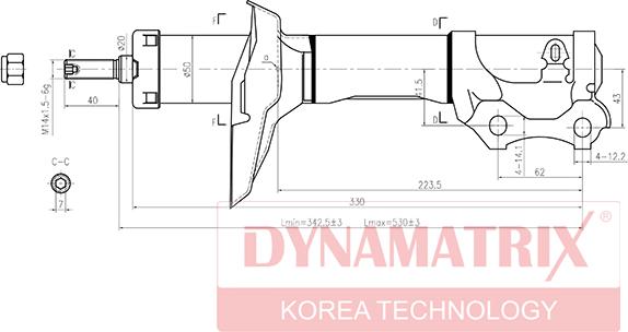 Dynamatrix DSA633712 - Amortizators autodraugiem.lv