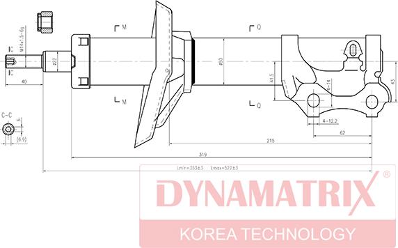 Dynamatrix DSA334810 - Amortizators autodraugiem.lv