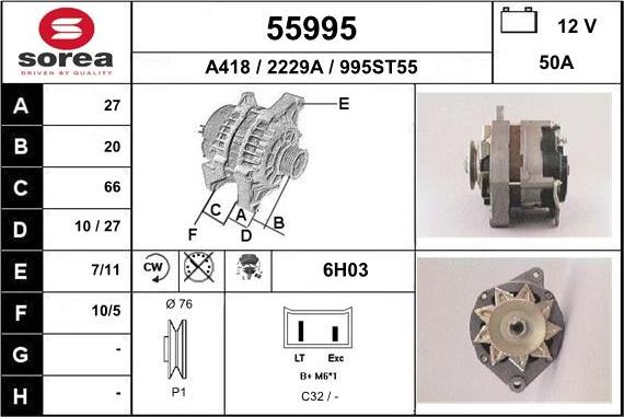 EAI 55995 - Ģenerators autodraugiem.lv