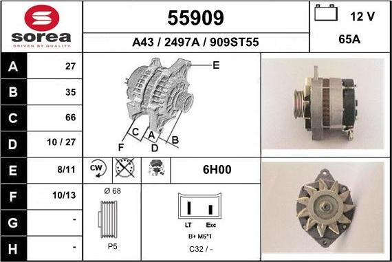 EAI 55909 - Ģenerators autodraugiem.lv
