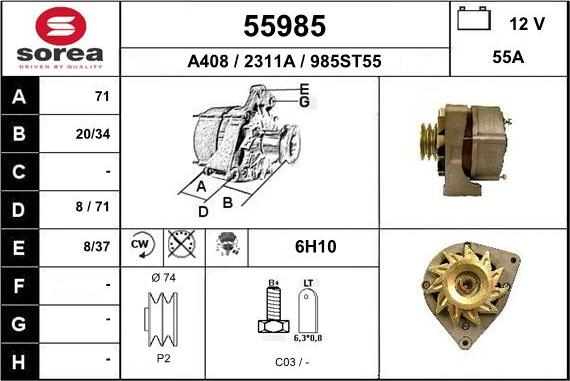 EAI 55985 - Ģenerators autodraugiem.lv