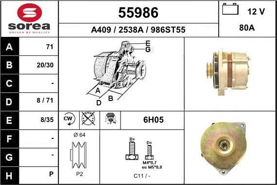 EAI 55986 - Ģenerators autodraugiem.lv