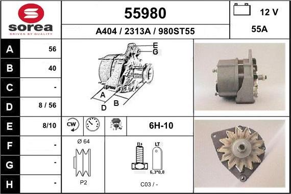 EAI 55980 - Ģenerators autodraugiem.lv