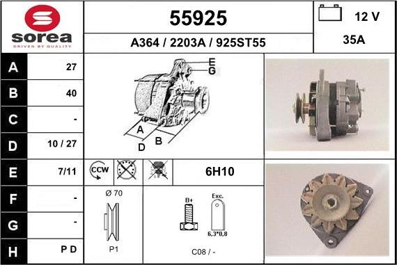 EAI 55925 - Ģenerators autodraugiem.lv