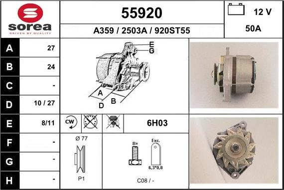 EAI 55920 - Ģenerators autodraugiem.lv