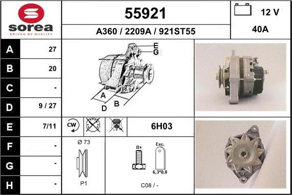 EAI 55921 - Ģenerators autodraugiem.lv