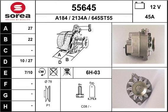 EAI 55645 - Ģenerators autodraugiem.lv