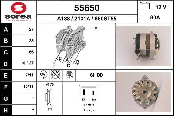 EAI 55650 - Ģenerators autodraugiem.lv