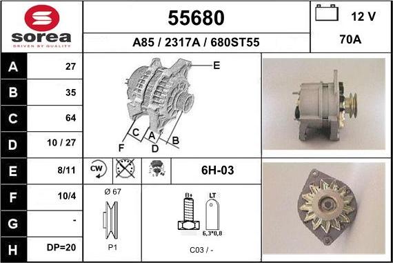 EAI 55680 - Ģenerators autodraugiem.lv