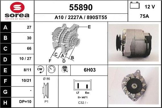 EAI 55890 - Ģenerators autodraugiem.lv