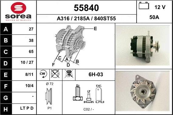 EAI 55840 - Ģenerators autodraugiem.lv