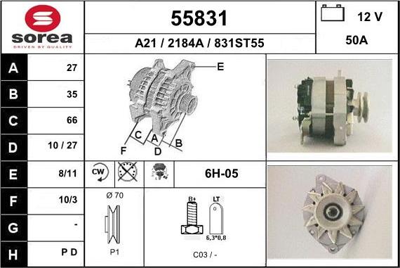 EAI 55831 - Ģenerators autodraugiem.lv