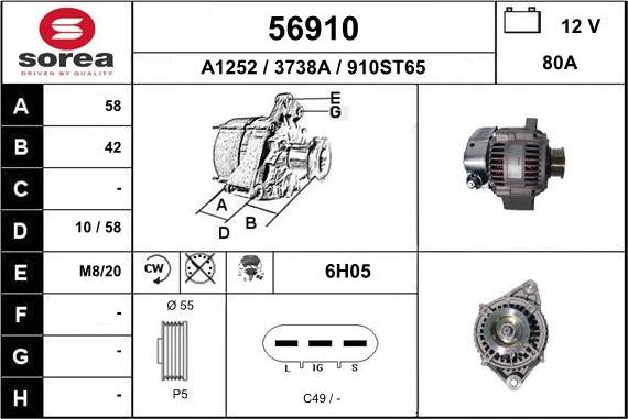 EAI 56910 - Ģenerators autodraugiem.lv