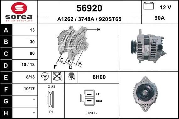 EAI 56920 - Ģenerators autodraugiem.lv