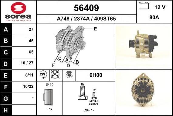EAI 56409 - Ģenerators autodraugiem.lv