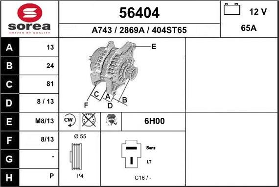 EAI 56404 - Ģenerators autodraugiem.lv