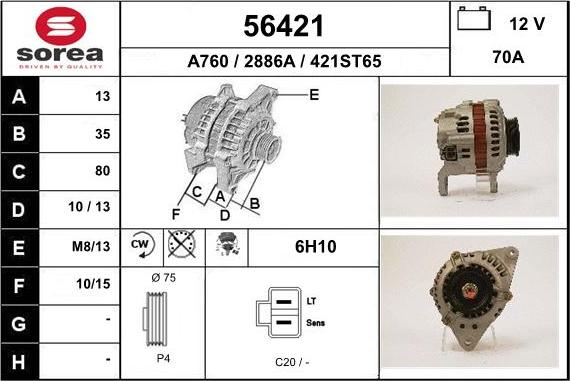 EAI 56421 - Ģenerators autodraugiem.lv