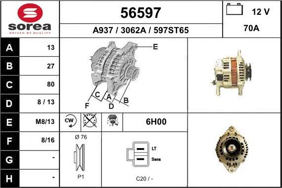 EAI 56597 - Ģenerators autodraugiem.lv