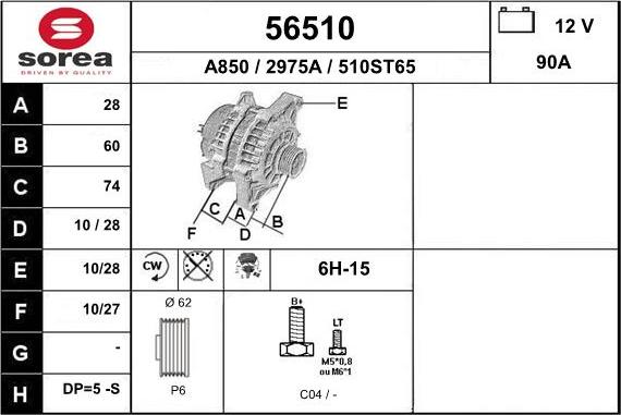 EAI 56510 - Ģenerators autodraugiem.lv