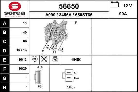 EAI 56650 - Ģenerators autodraugiem.lv