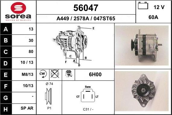 EAI 56047 - Ģenerators autodraugiem.lv