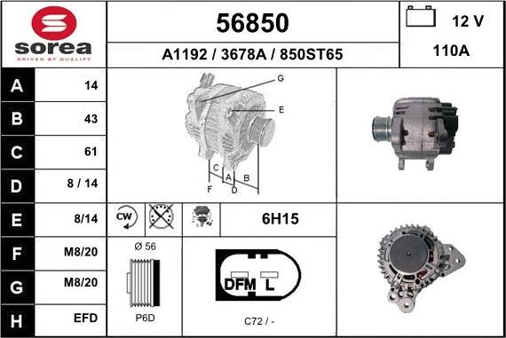EAI 56850 - Ģenerators autodraugiem.lv