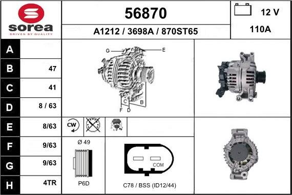 EAI 56870 - Ģenerators autodraugiem.lv