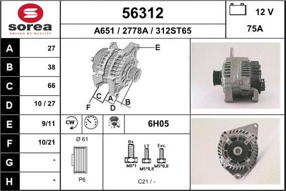 EAI 56312 - Ģenerators autodraugiem.lv