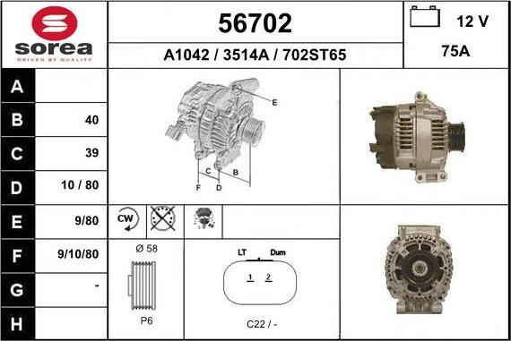EAI 56702 - Ģenerators autodraugiem.lv
