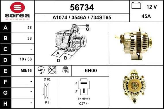 EAI 56734 - Ģenerators autodraugiem.lv
