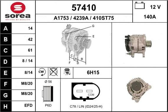 EAI 57410 - Ģenerators autodraugiem.lv
