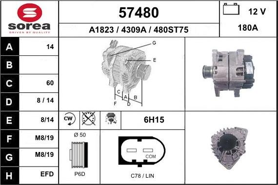 EAI 57480 - Ģenerators autodraugiem.lv