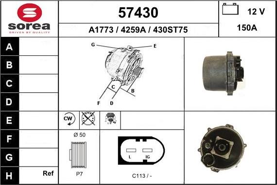 EAI 57430 - Ģenerators autodraugiem.lv
