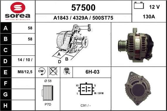 EAI 57500 - Ģenerators autodraugiem.lv